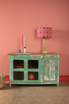 Vintage Green Wooden Cabinet <p>W:134cm D:58cm H:84cm </p>