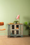 Vintage Blue & Cream Cabinet <p>W:87cm D:46cm H:76cm </p>