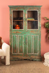Green & White Vintage Cabinet <p>W:115cm D:54cm H:189cm </p>