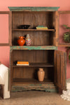 Green & White Vintage Cabinet <p>W:115cm D:54cm H:189cm </p>