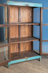 Vintage Blue Display Cabinet <p>W:93cm D:49cm H:158cm </p>