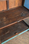Vintage Blue Display Cabinet <p>W:93cm D:49cm H:158cm </p>