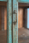 Vintage Blue Display Cabinet <p>W:93cm D:49cm H:158cm </p>