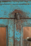 Vintage Blue Display Cabinet <p>W:93cm D:49cm H:158cm </p>