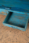 Vintage Blue Cupboard & Shelves with Tiles <p>W:110cm D:51cm H:156cm </p>