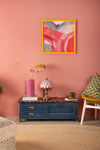 Navy Blue Vintage Storage Unit <p>W:102cm D:35cm H:36cm </p>