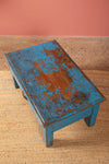 Vintage Blue Side Table with Drawer <p>W:64cm D:40cm H:30cm </p>