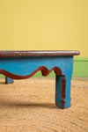 Blue & Red Vintage Low Side Table <p>W:62cm D:48cm H:22cm </p>