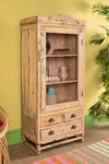 Cream & Pale Pink Vintage Cabinet <p>W:70cm D:40cm H:158cm </p>