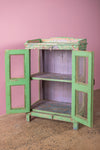 Vintage Green & Lilac Display Cabinet <p>W:62cm D:40cm H:97cm </p>