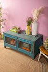 Blue Vintage Low Cabinet <p>W:125cm D:59cm H:61cm </p>