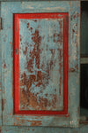 Vintage Blue & Red Cupboard <p>W:99cm D:44cm H:98cm </p>