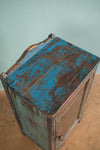 Vintage Dark Blue Side Cabinet <p>W:43cm D:34cm H:85cm </p>
