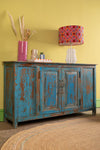 Vintage Blue Sideboard <p>W:157cm D:40cm H:86cm </p>