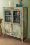Vintage Blue & Green Cabinet <p>W:91.5cm D:38cm H:122cm </p>