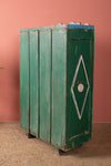 Blue & Green Vintage Art Deco Cabinet <p>W:61cm D:31.5cm H:105cm </p>