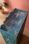 Blue & Green Vintage Art Deco Cabinet <p>W:61cm D:31.5cm H:105cm </p>