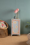 Blue & Pink Vintage Side Cupboard <p>W:41cm D:41cm H:81cm </p>