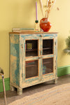 Vintage Blue & Cream Cabinet <p>W:79cm D:24cm H:83cm </p>