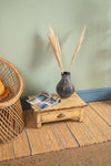 Vintage Cream Side Table with Drawer
