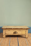 Vintage Cream Side Table with Drawer