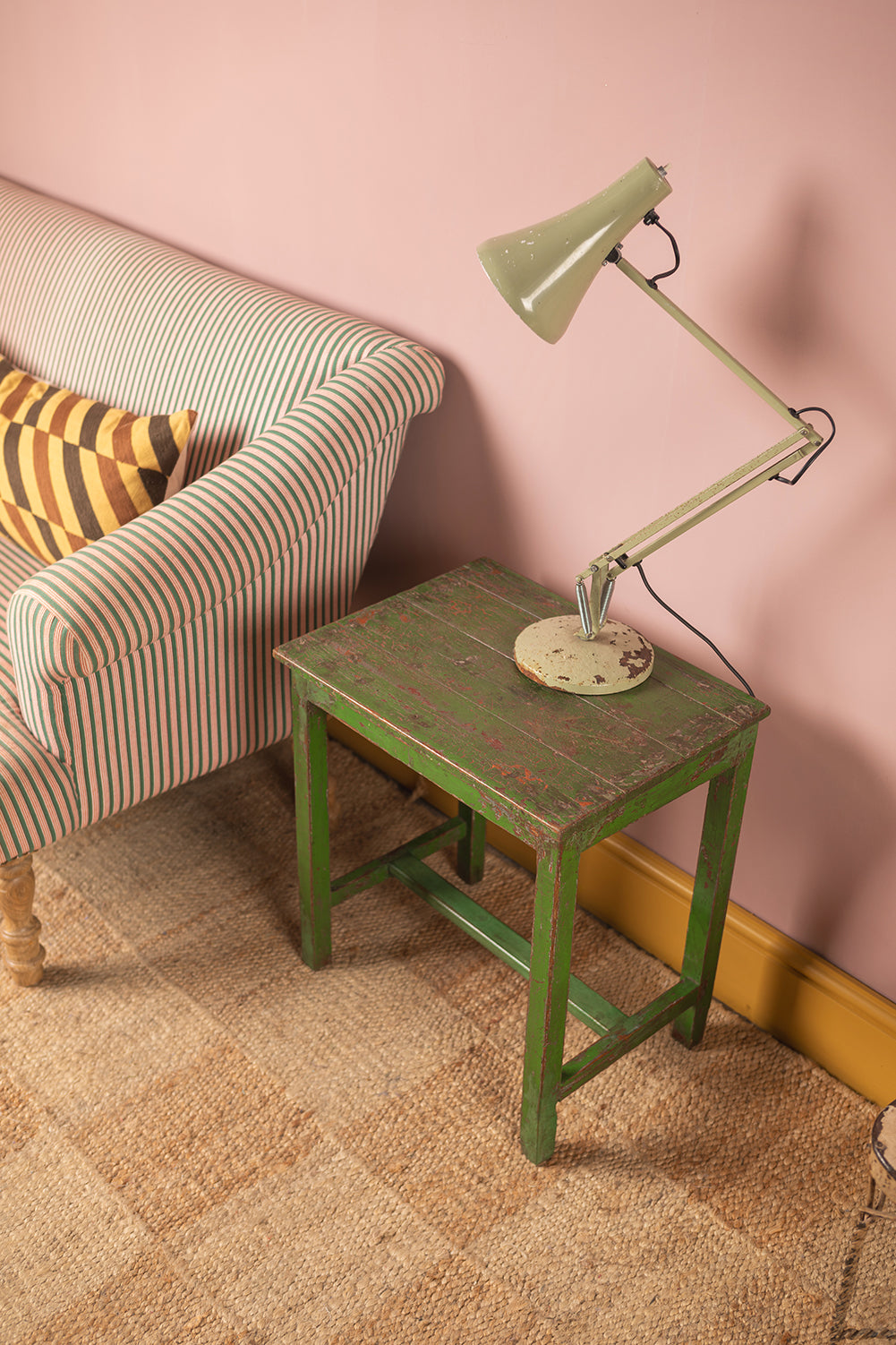 Vintage Green Side Table
