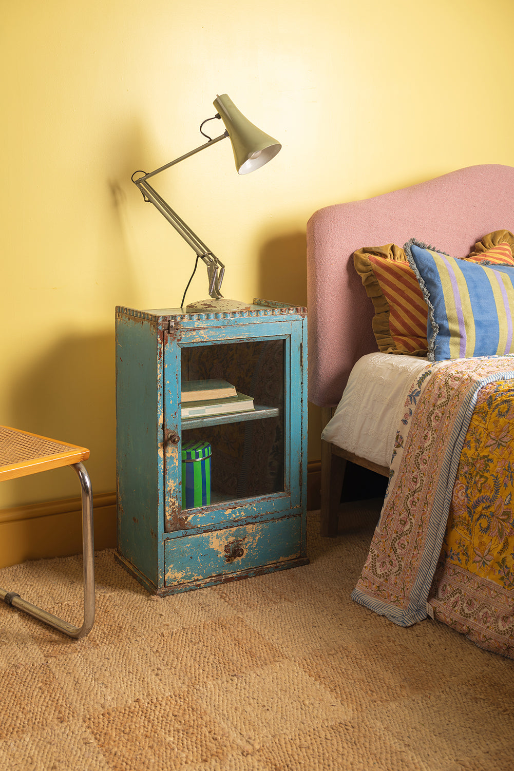 Vintage Blue Side Cabinet