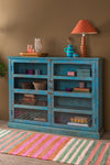 Blue Vintage Showcase Cabinet