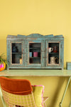 Slate Blue Vintage Wall Showcase <p>W:92cm D:18cm H:59cm </p>