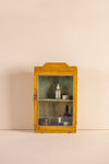 Yellow Vintage Wall Showcase <p>W:28.5cm D:9.5cm H:47cm </p>