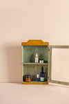 Yellow Vintage Wall Showcase <p>W:28.5cm D:9.5cm H:47cm </p>