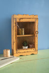 Vintage Yellow Wall Showcase <p>W:28cm D:10cm H:45cm </p>