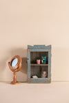 Slate Grey Vintage Wall Showcase <p>W:25cm D:9cm H:40cm </p>