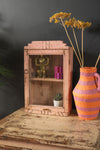 Pale Pink Vintage Wall Showcase <p>W:29cm D:10cm H:45.5cm </p>