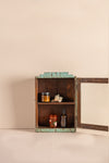 Pale Blue Vintage Wall Showcase <p>W:27cm D:10cm H:40cm </p>