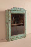Pale Blue Vintage Wall Showcase <p>W:27cm D:10cm H:40cm </p>