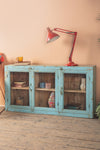 Pale Blue Vintage Wall Showcase <p>W:137cm D:19cm H:69cm </p>