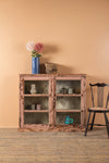 Light Pink Vintage Wall Showcase <p>W:110cm D:26cm H:91cm </p>