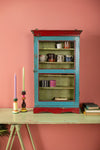Blue & Red Vintage Wall Showcase <p>W:59cm D:22cm H:97cm </p>