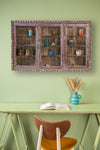 Purple Vintage Carved Wall Showcase <p>W:117cm D:15cm H:75cm </p>