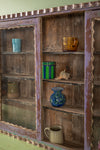 Purple Vintage Carved Wall Showcase <p>W:117cm D:15cm H:75cm </p>