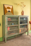 Light Green Vintage Showcase <p>W:156cm D:26cm H:120cm </p>