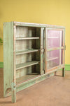 Light Green Vintage Showcase <p>W:156cm D:26cm H:120cm </p>