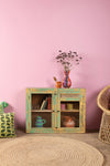 Green & Yellow Vintage Cabinet <p>W:82cm D:23cm H:63cm </p>