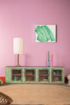 Vintage Light Green & Blue Wall Showcase <p>W:186cm D:22cm H:54cm </p>