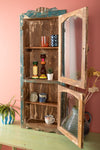 Vintage Dark Blue Wall Showcase <p>W:48cm D:17cm H:120cm </p>