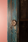 Vintage Dark Blue Wall Showcase <p>W:48cm D:17cm H:120cm </p>