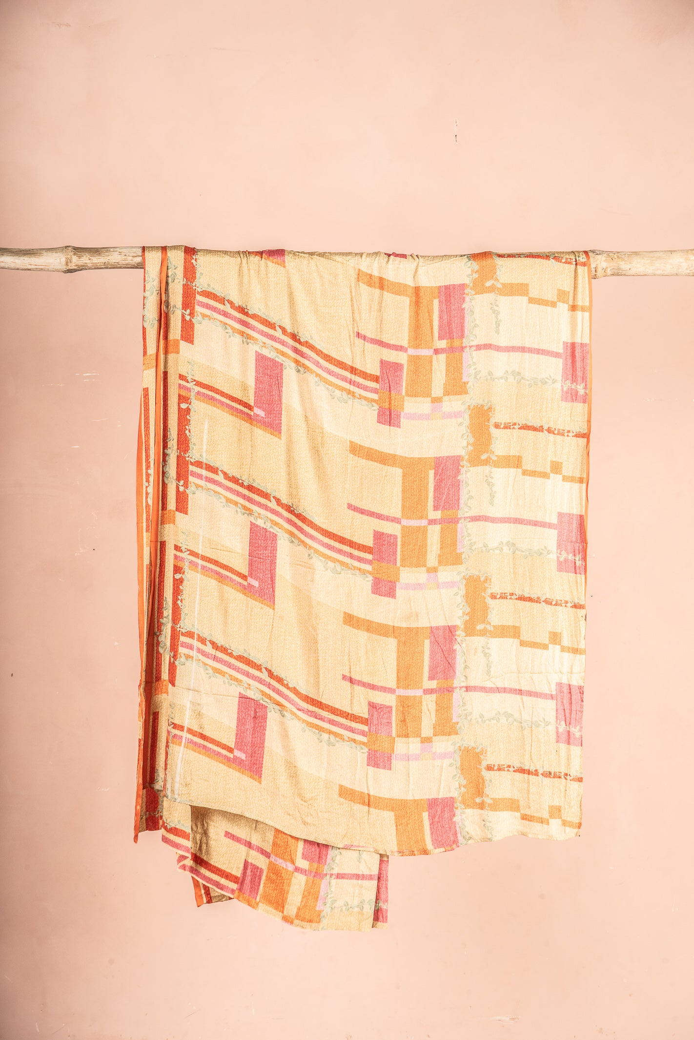 Vintage Rayon Sari - 5 Metres Long - 2160