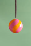 Apricot & Bubblegum Candycane Bauble