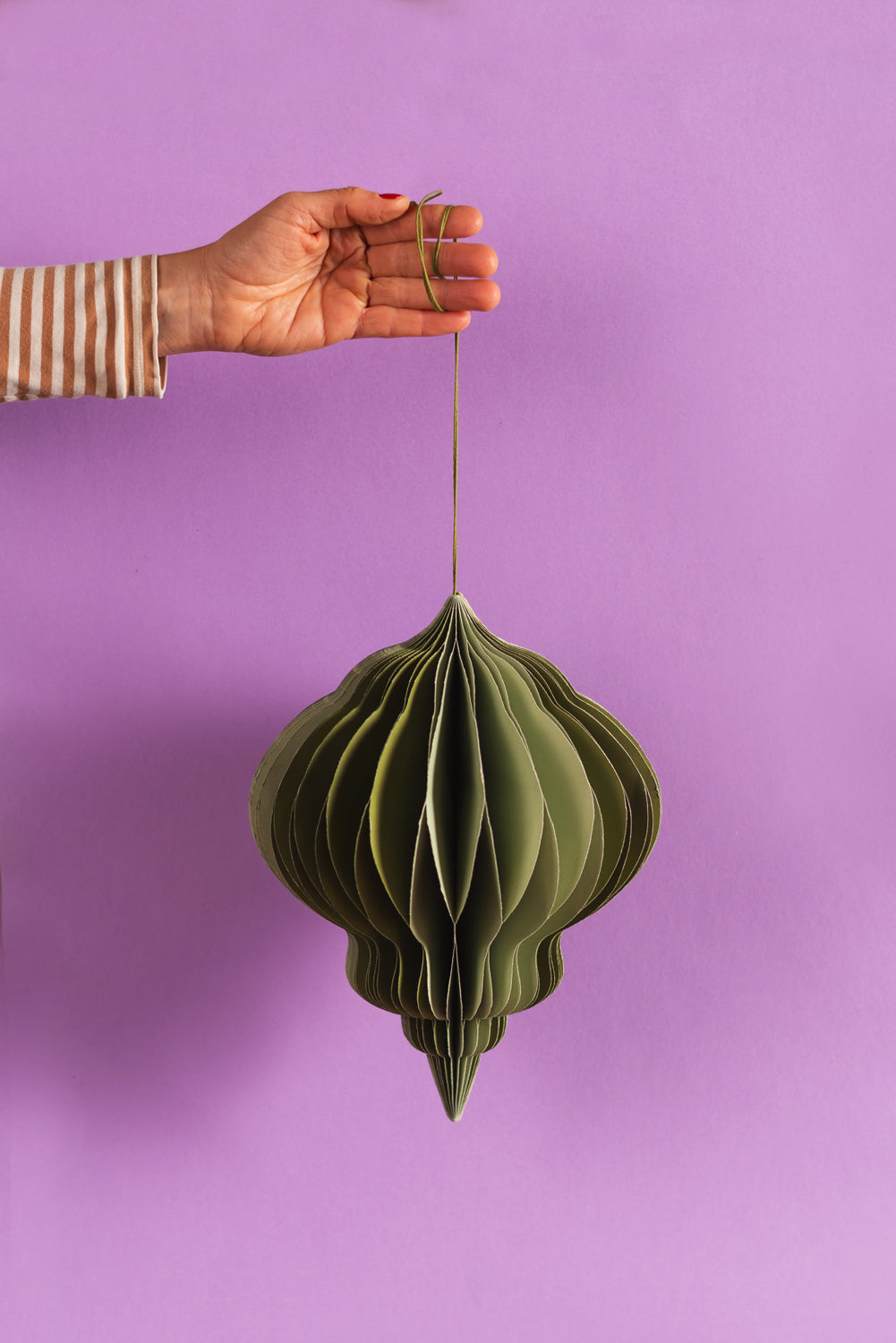 Sage Green Tones Origami Lantern Hanging Decoration